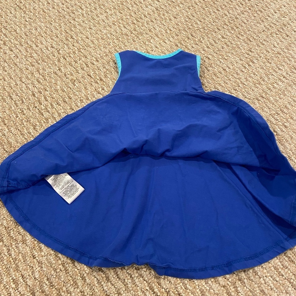 Disney Frozen Toddler Girls Blue Sleeveless Dress Size 2T Sisters Rule - Picture 6 of 6
